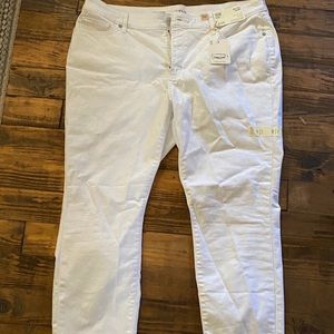 NET White Cropped Skinny Jeans